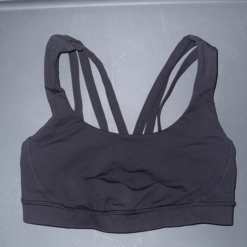 Lululemon Athletica Charcoal Strappy Sports Bra